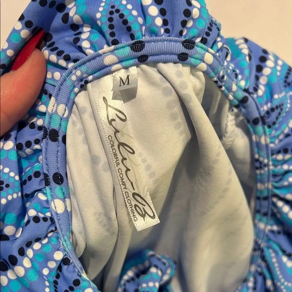 Lulu-B ruffle neck top shirt size medium - Picture 4 of 9